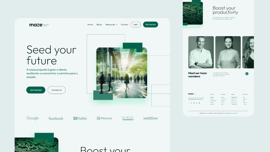Maze Legal web landing page hero
